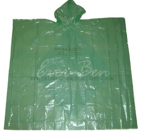 PE disposable rain ponchos bulk